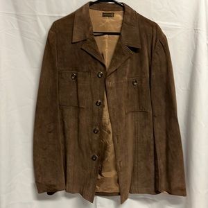 Genuine leather suede jacket mens size large